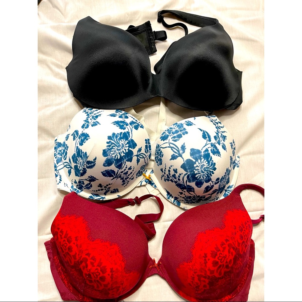 3 Lane Bryant bras, all lightly lined